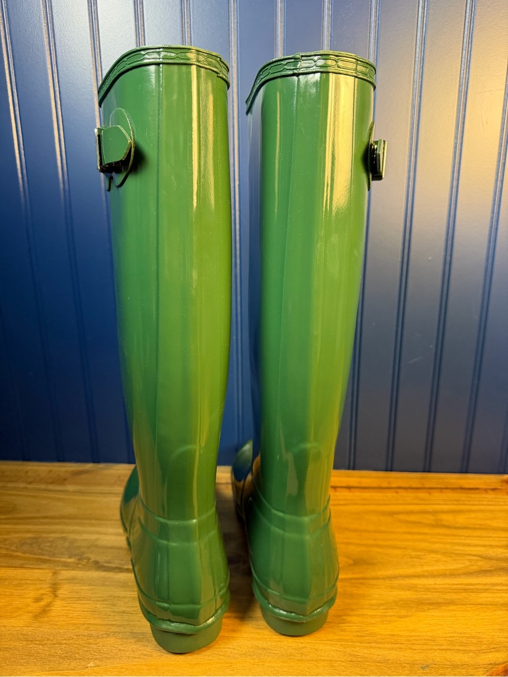 Hunter Original Tall Gloss Rain Boots Hunter Green Women’s Size 9 w/ Box - Picture 4 of 8